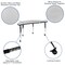 Emma and Oliver 3 Mobile Piece 86" Oval Wave Collaborative Grey Adjustable Activity Table Set